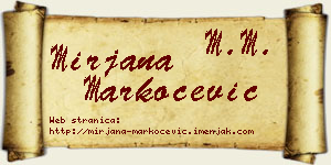 Mirjana Markočević vizit kartica